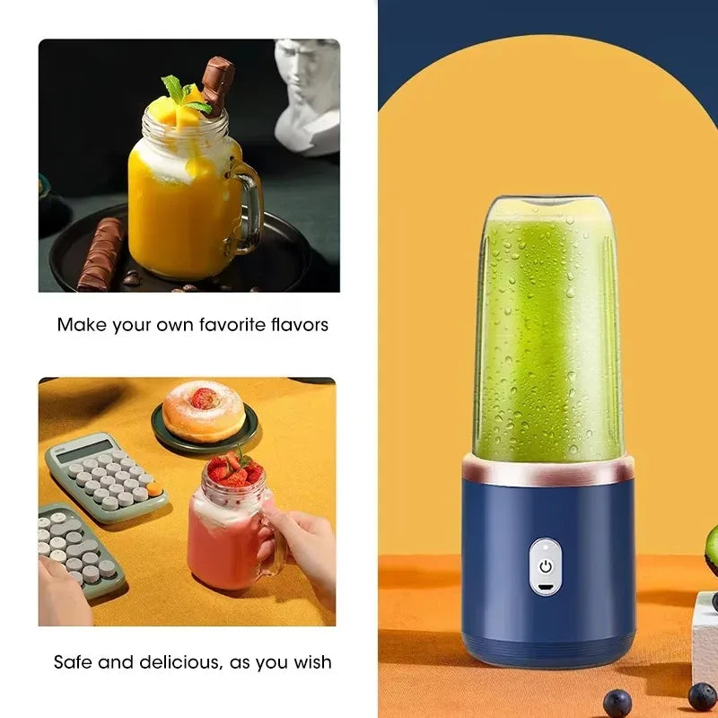 Experience Refreshing Summer Sips with Our Portable Electric Juice Blender - Perfect for Home and On-the-Go!