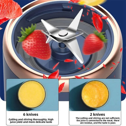 Experience Refreshing Summer Sips with Our Portable Electric Juice Blender - Perfect for Home and On-the-Go!