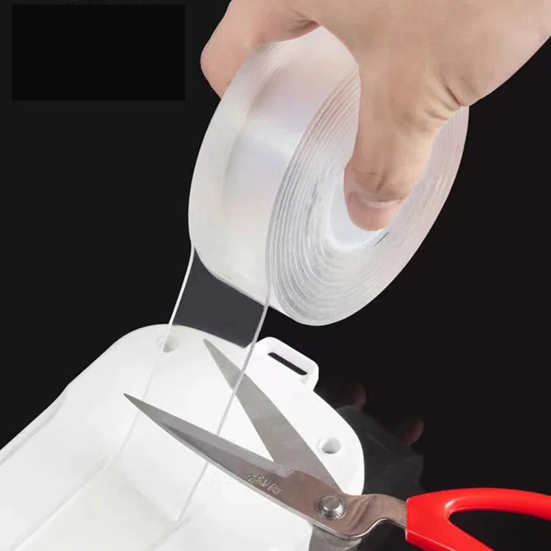 Ultimate Transparent Double Sided Adhesive Tape - Super Strong, Waterproof, and Reusable for All Your Needs